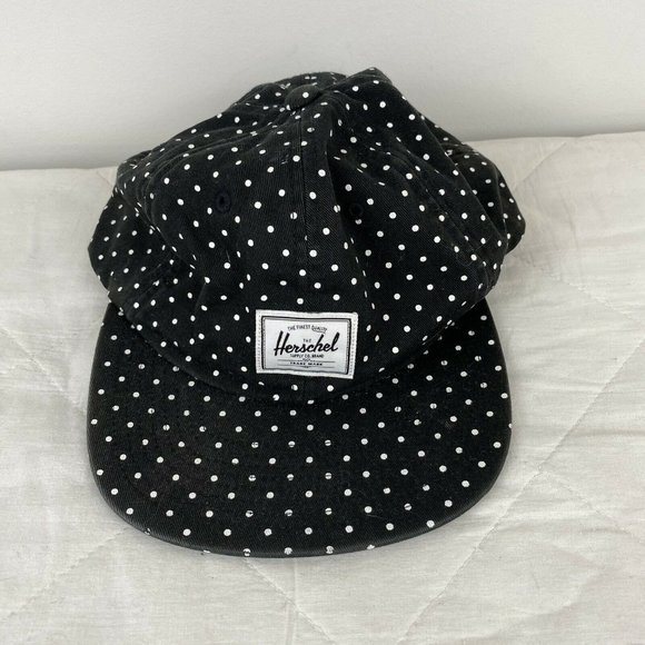 Herschel Accessories - Herschel Womens Black Polka Dot Cotton Cap Hat OS
